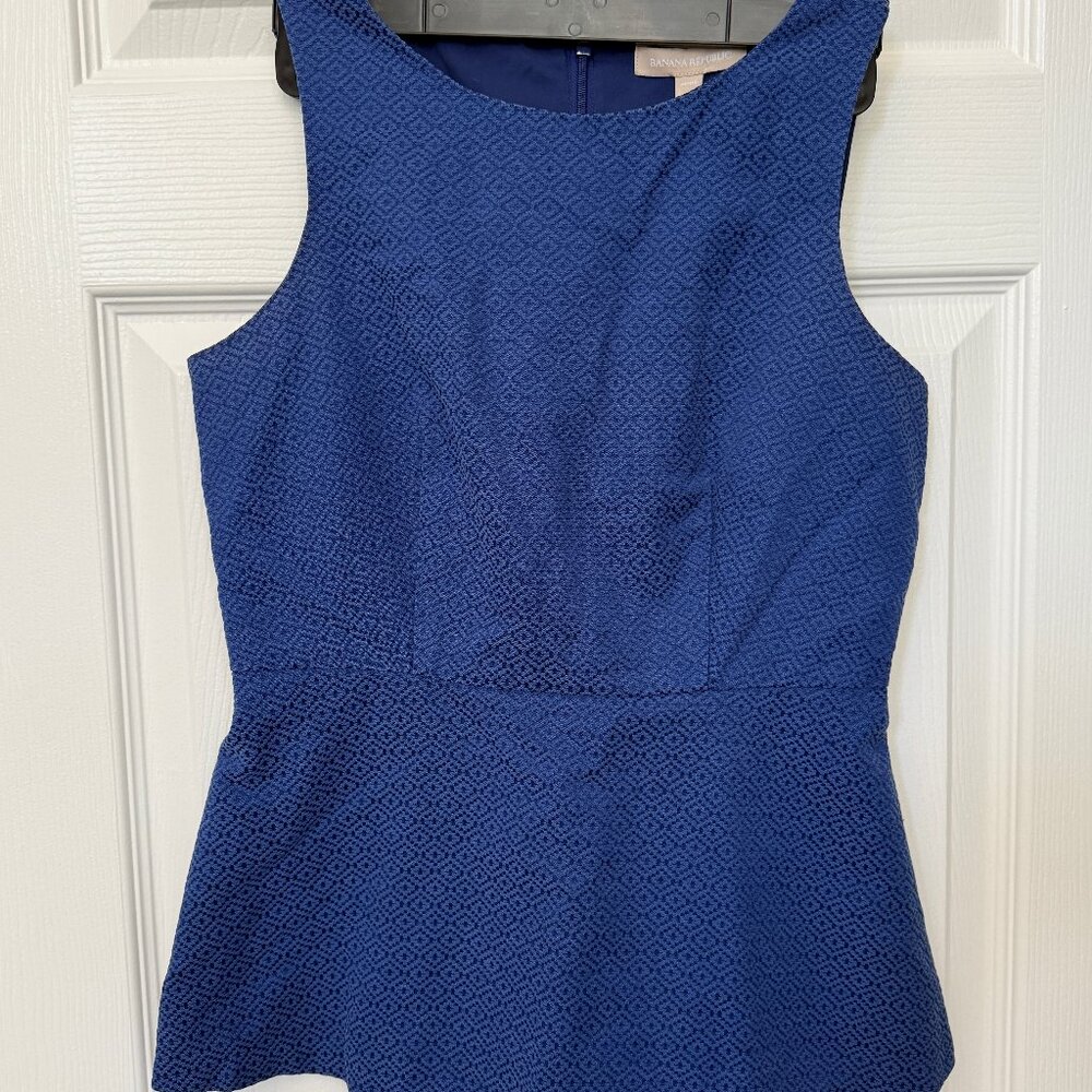 Banana Republic textured peplum top